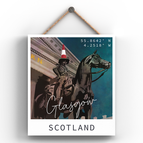 Duke of Wellington - Glasgow Wooden Plaque