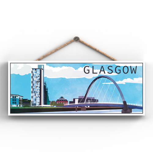 Clyde Arc - Glasgow Wooden Plaque