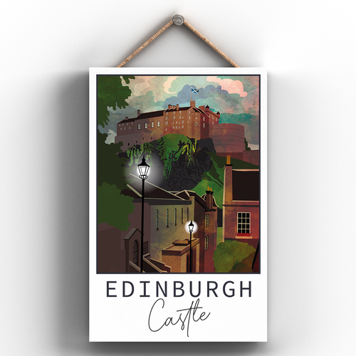Edinburgh Castle - Scotland Wooden Plaque