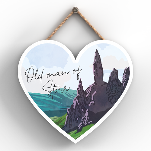 Old Man of Storr - Scotland Heart Hanging Plaque