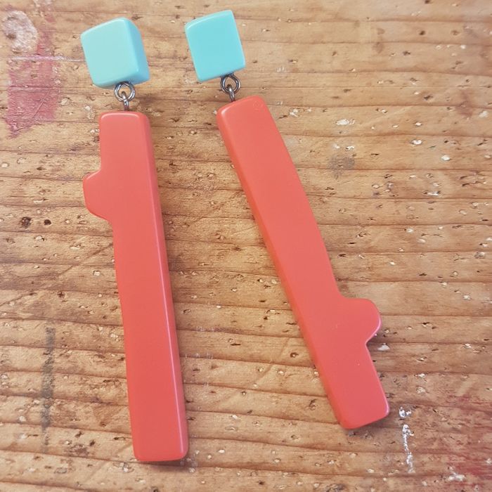 twig double drop earrings