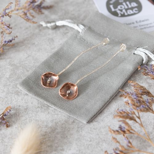 Long Stem Floral Earrings