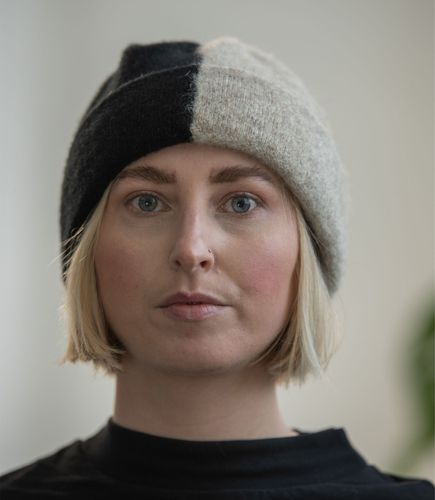 Two Tone Hat - Black + Sand