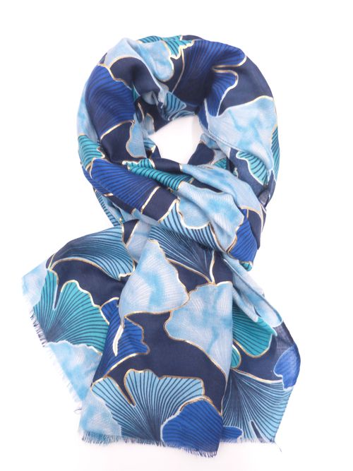 Ginkgo Flower Print Scarf