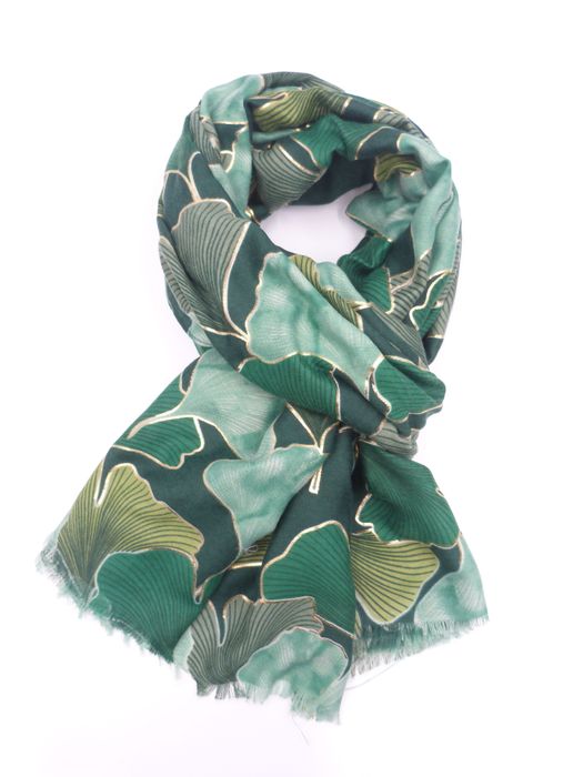 Ginkgo Flower Print Scarf