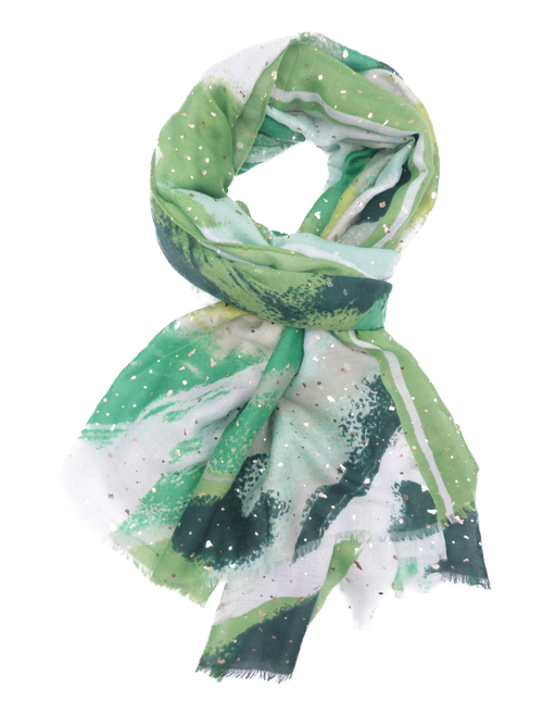 Glitter Soft Pattern Print Scarf