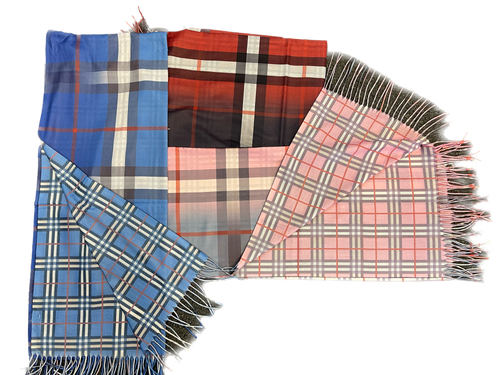 Checkered Cashmere Scarf