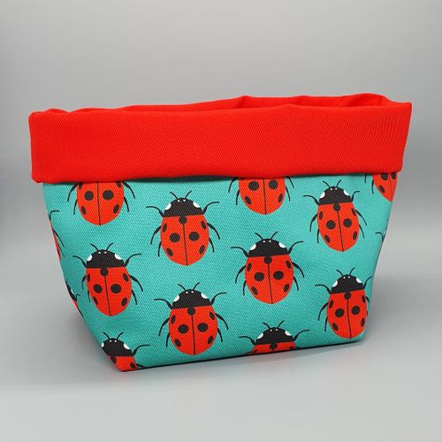 Ladybird Handmade Fabric Storage Basket
