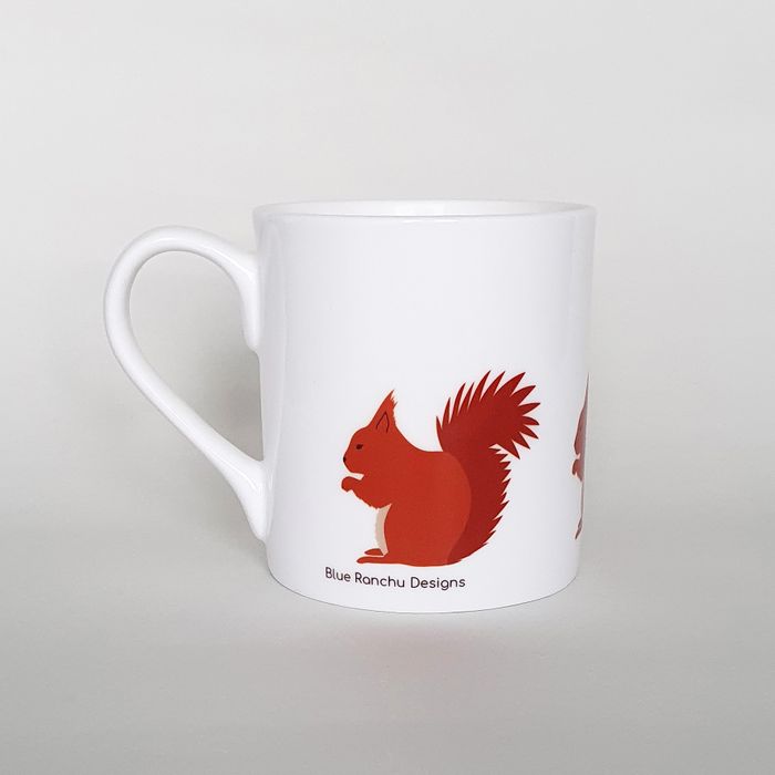 Red Squirrel Bone China Mug