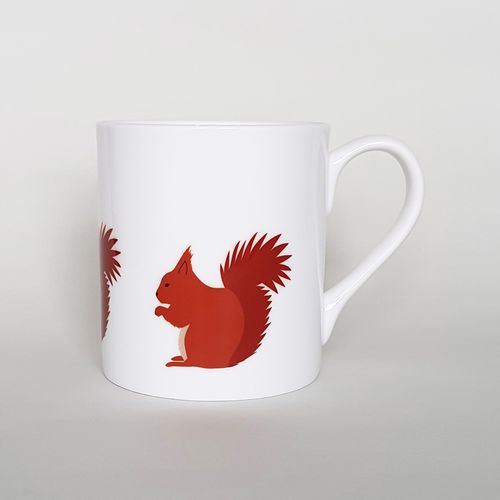Red Squirrel Bone China Mug