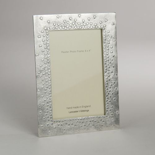 Floating Hearts Handmade Pewter Photo Frame