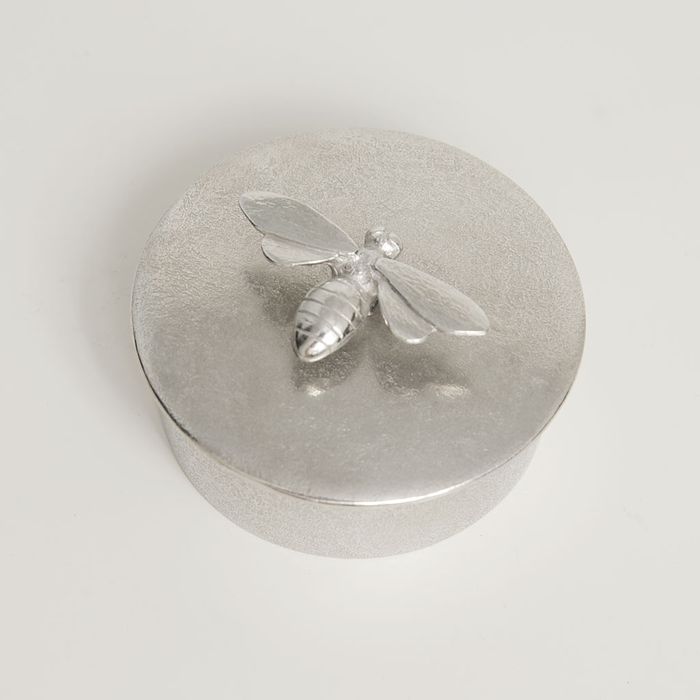 Handmade Pewter Bee Trinket Boxes