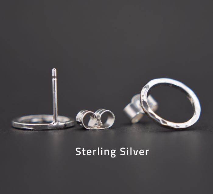 Hammered Circle Studs