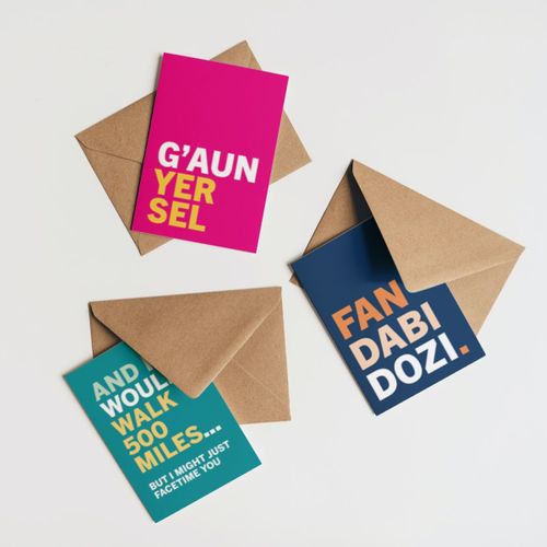 Scottish Typographic A6 Cards