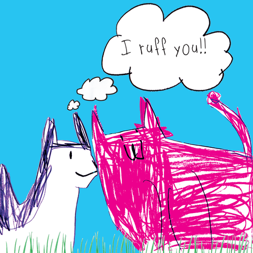 I ruff you! Greetings Card