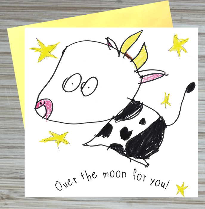 Over the moon for you! Greeting Card