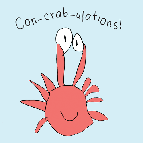 Con-crab-ulations! Greetings Card