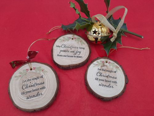 Christmas log decorations