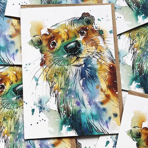 'Mischief maker' Otter Greeting Card