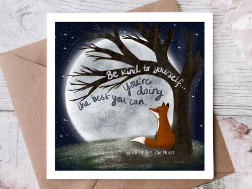Greeting Cards - Fox Under The Moon