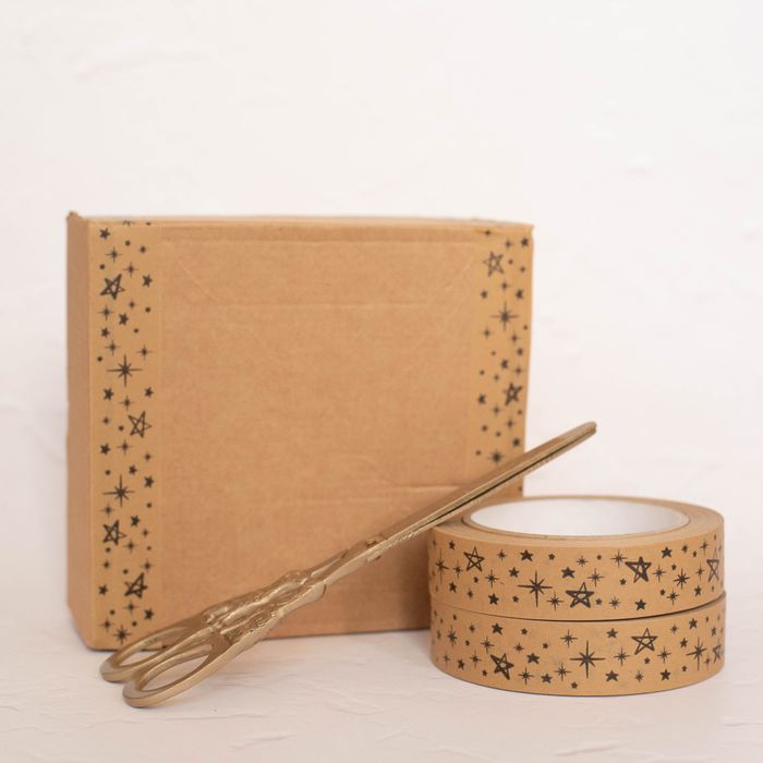 Stars on Brown Paper Tape