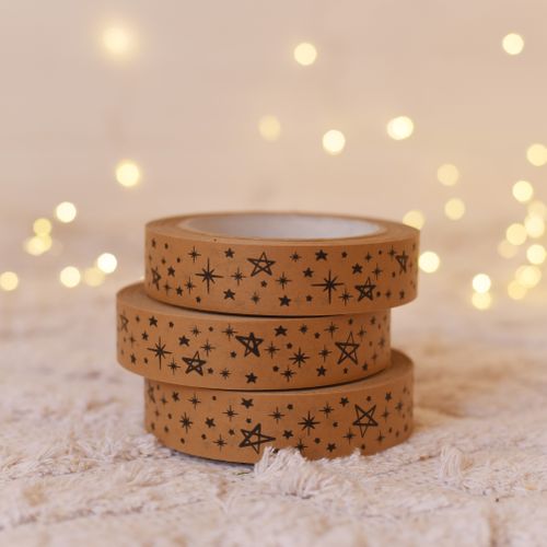Stars on Brown Paper Tape