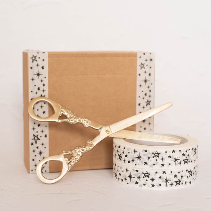 Stars on White Paper Tape