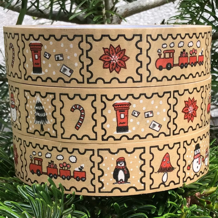 Christmas Stamps Paper Tape