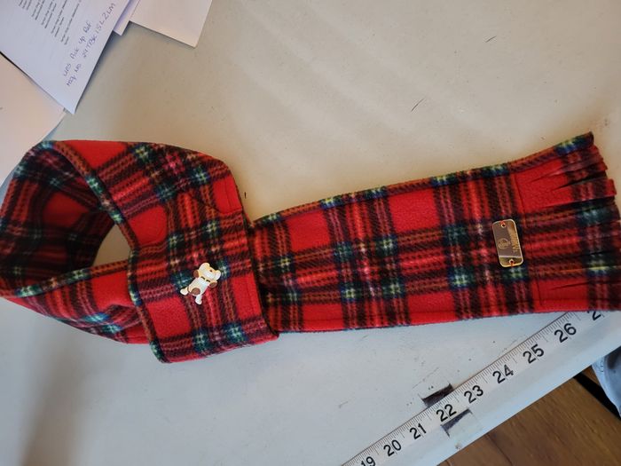 Fleece Tartan Dog Scarfs