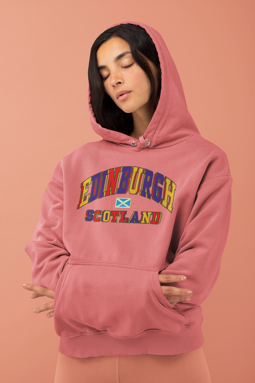 Edinburgh Embroidered 3D Letters Hoodies