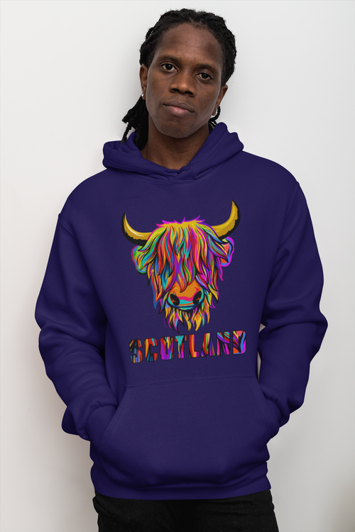 Highland Cow Printed Hoodie