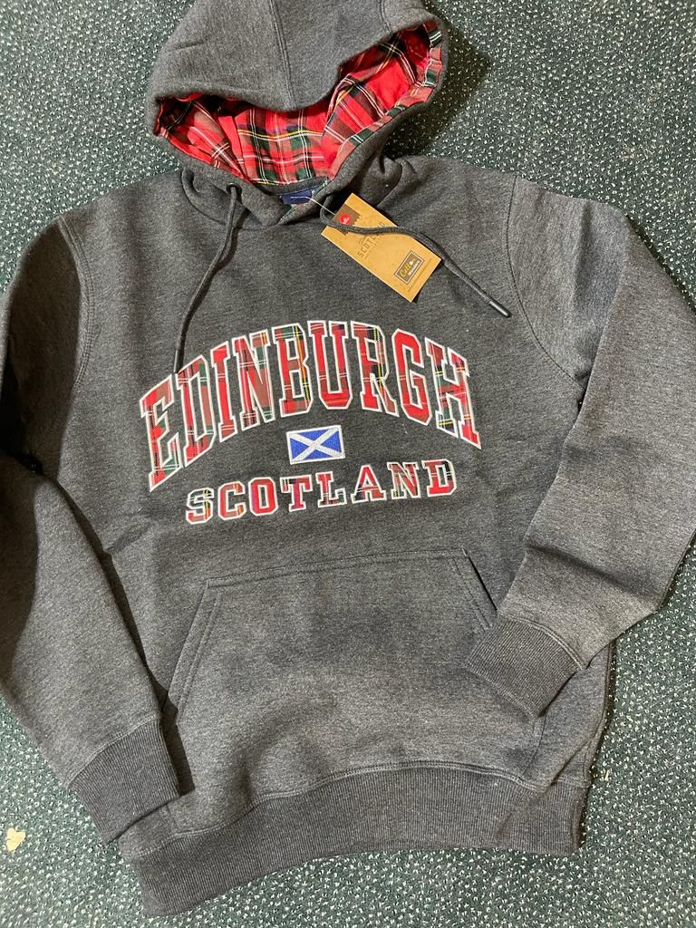 Edinburgh Tartan Letters Hoodie
