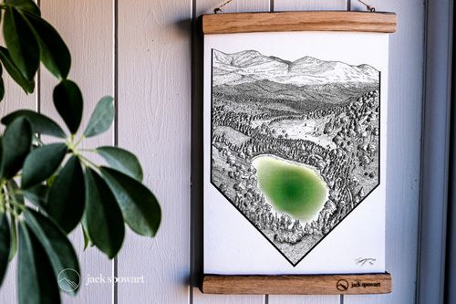 An Lochan Uaine (Green Loch) - Risograph Print