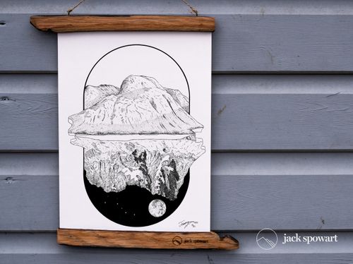 Two Faces of Ben Nevis - Risograph Print