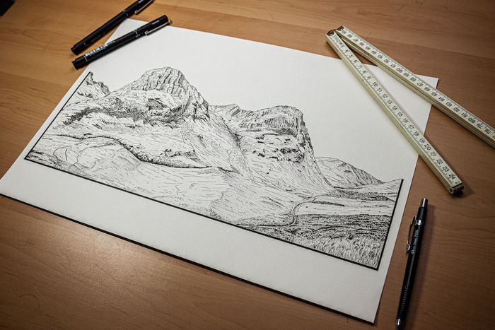 The West Highland Way - Risograph Print