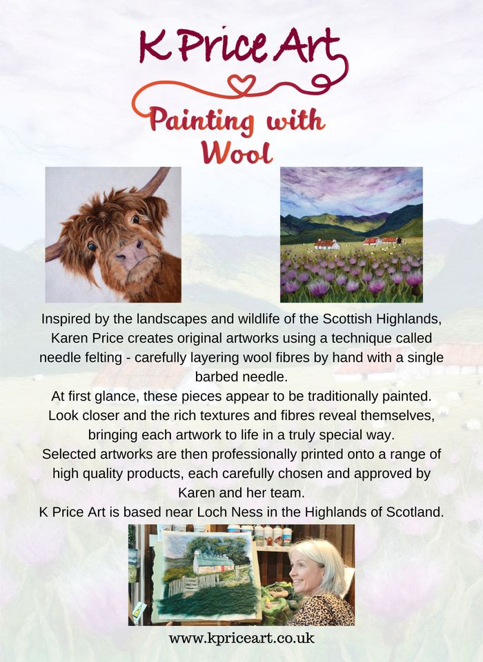 K Price Art 'painting with wool' brochure