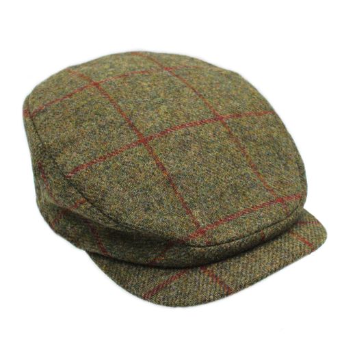 ZH050 British Wool Tweed Bond Style Flat Cap