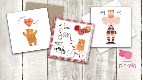 Pink Pig Greeting Cards 2021