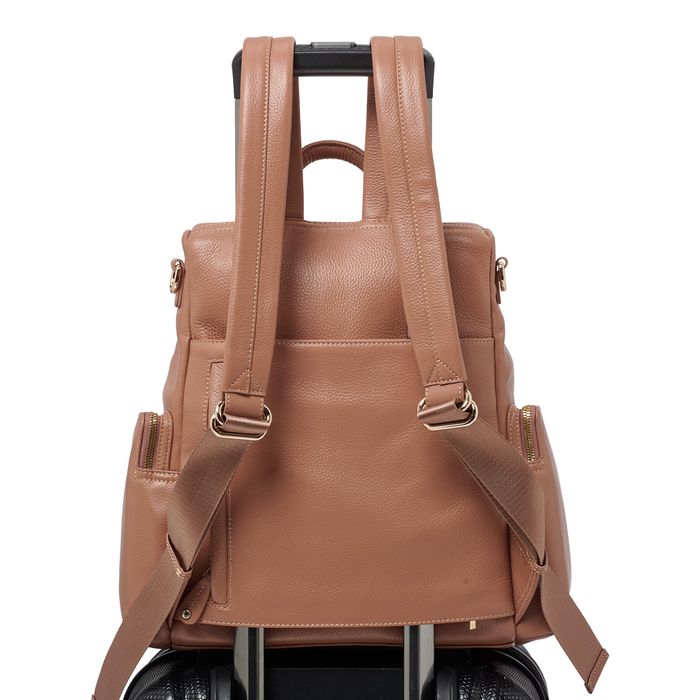 Amber Latte Rose Leather Backpack
