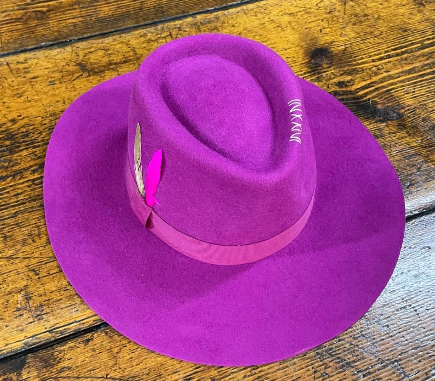 Fedora Wool Raspberry