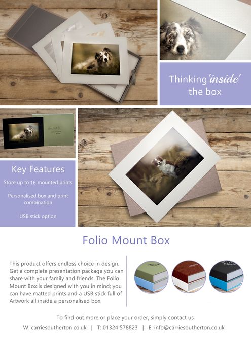 The FOLIO BOX with mounted prints