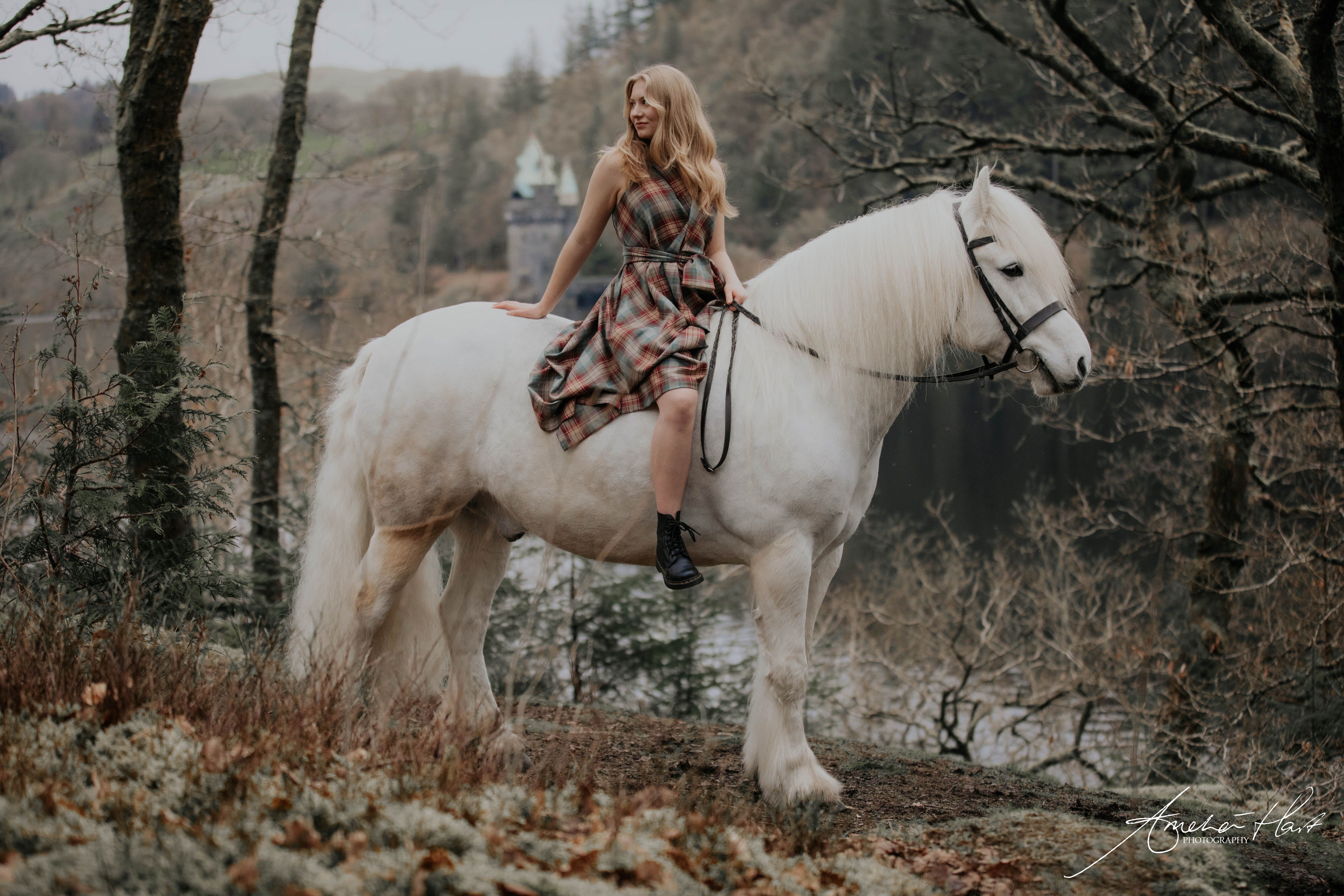 Tartan wrap dress