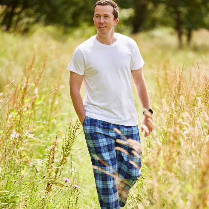 Organic brushed cotton lounge trousers