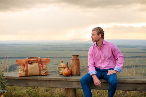 Rich Pink Cotton-Linen Shirt