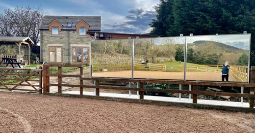 Equestrian Reflections Bespoke installation / concrete plinth three units 6ft x 5ft Landscape