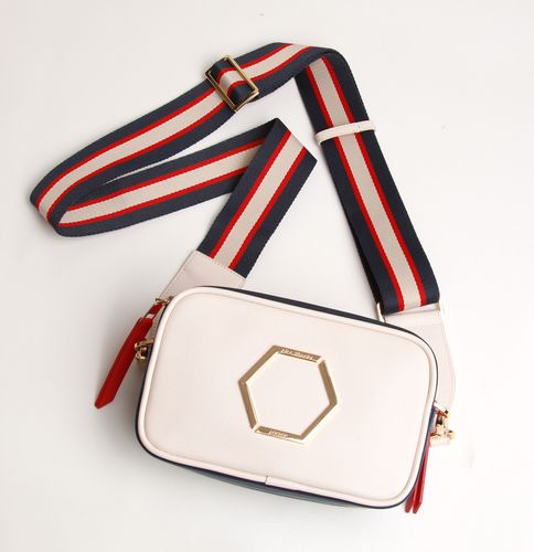 Cream - Pimlico Honeycomb Tricolour Cross Body Bag