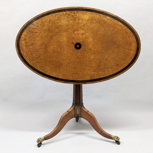 Regency Period Amboyna & Ebony Tilt Top Table