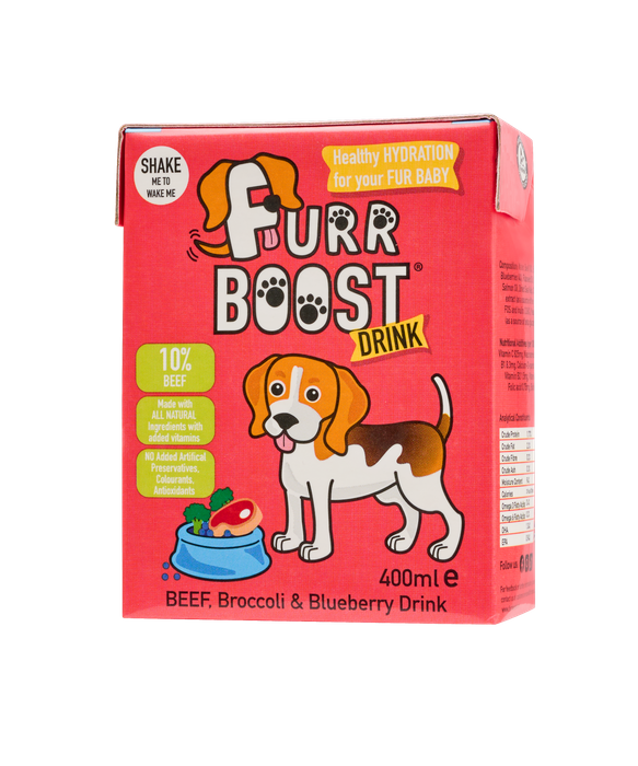 Beef, Broccoli and Blueberry Furr Boost Dog Drink