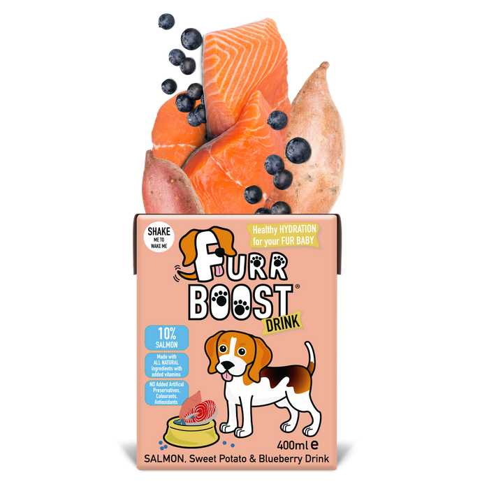 Salmon, Sweet Potato and Blueberry Furr Boost Dog Drink