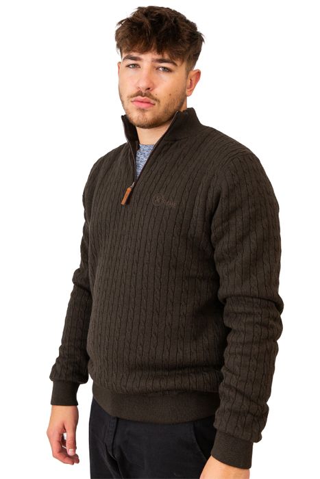 Xtreme Woolly Pully Jumper - Grey/Green/Navy